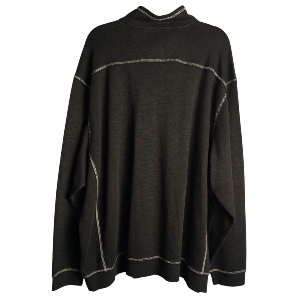 Tommy Bahama Mens 3XLB Black‎ Tobago Bay Half Zip Sweater NWT
